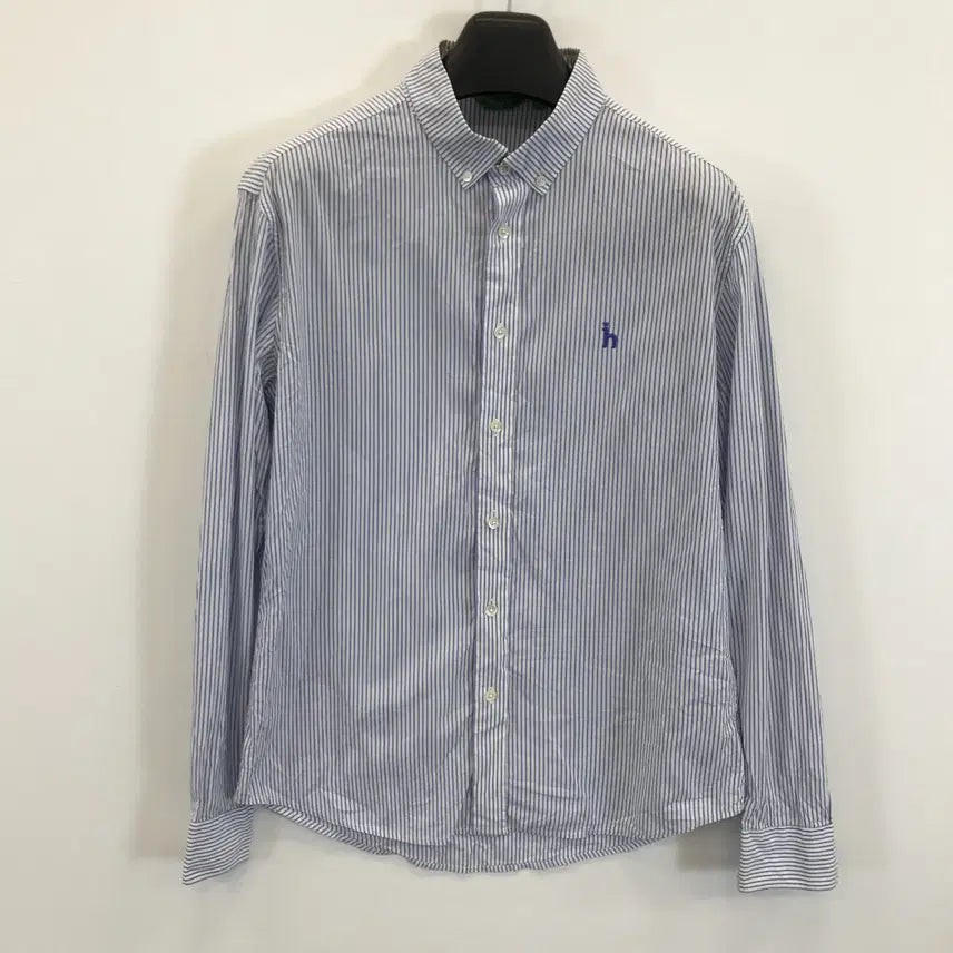 [BUNJANG] Hazzys Blue Stripe Cotton Blend Shirt 100 / 헤지스 블루 스트라이프 셔츠 [100]