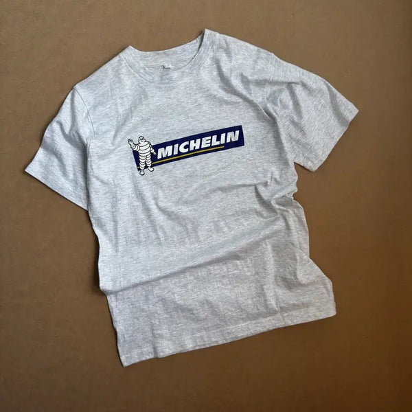 [BUNJANG] Vintage 00s Michelin Tire Print Short Sleeve T-Shirt / 빈티지 00s 미쉐린 타이어 프린팅 반팔 (F)