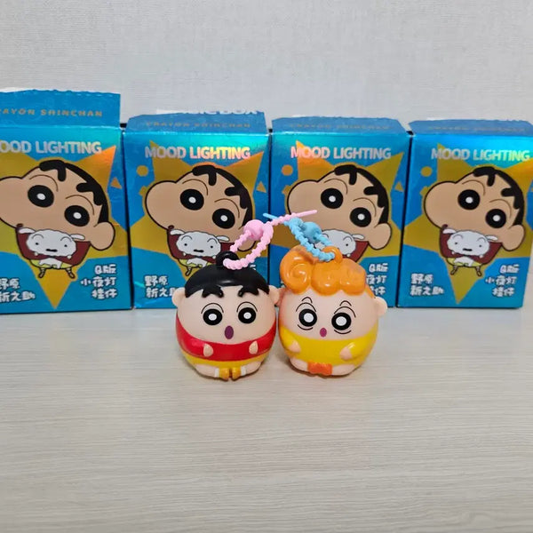 [BUNJANG] Crayon Shin-chan Mini Mood Lamp Bag Charm Keychain (Shin-chan, Nene, Bo, Kazama) / 짱구는 못말려 미니 무드등 가방고리 키링 (짱구, 짱아, 훈이, 철수)