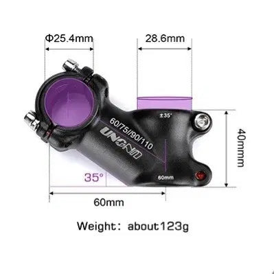 [BUNJANG] Kalloy UNO 60mm 35 Degree Stem - Lightweight Aluminum Alloy / 자전거 스템 60mm/35도 블랙 새것