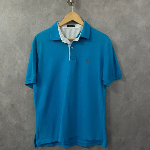 [BUNJANG] Beanpole Golf Short Sleeve Polo T-Shirt Blue 100 / 빈폴 골프 반팔 카라티 블루 100