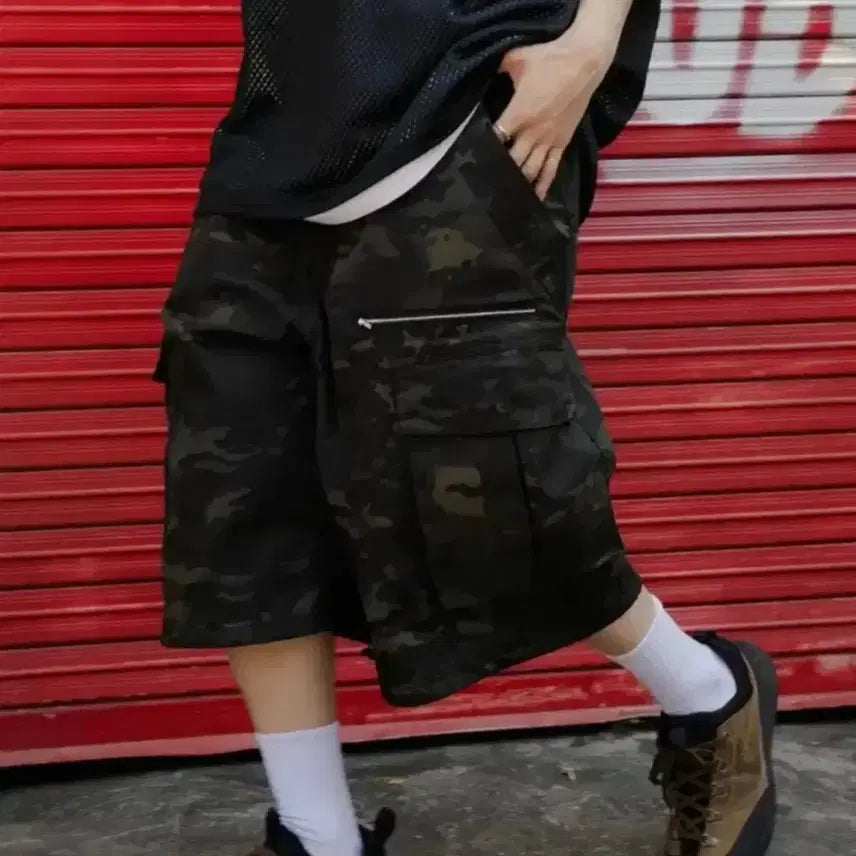 [BUNJANG] Crump Camo Bermuda Shorts Pants L / 크럼프 카모 버뮤다 팬츠 반바지 바지 L