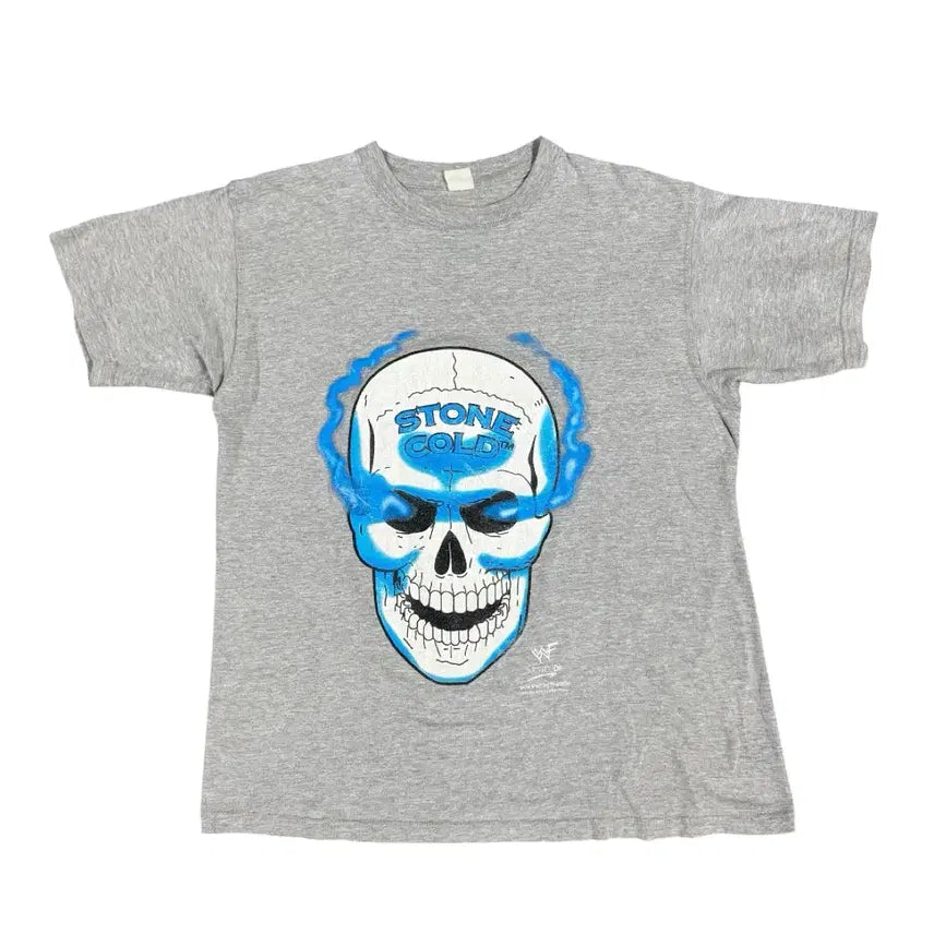 [BUNJANG] Vintage 90s WWF Stone Cold Skull T-Shirt XL / 빈티지 90s WWF Stone Cold 스톤콜드 스컬 반팔 티셔츠