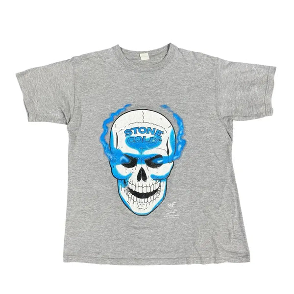[BUNJANG] Vintage 90s WWF Stone Cold Skull T-Shirt XL / 빈티지 90s WWF Stone Cold 스톤콜드 스컬 반팔 티셔츠