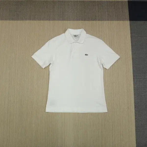 [BUNJANG] Lacoste Men's White Cotton Polo Shirt - Size 4 (100) / (100) 라코스테 남성 카라 반팔 폴로 셔츠