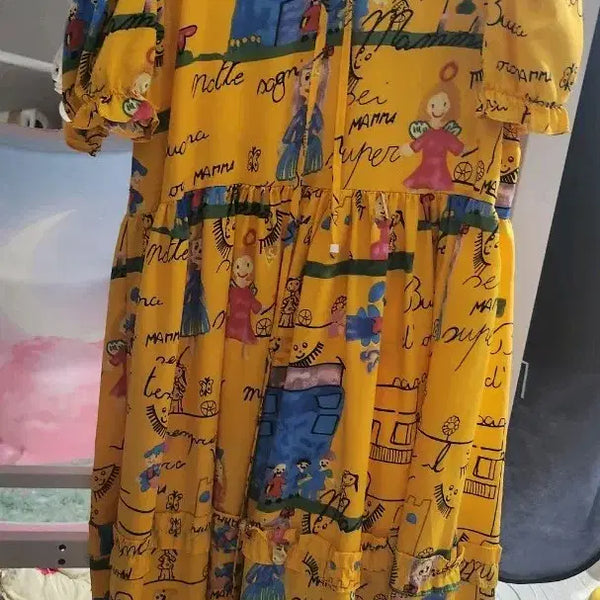 [BUNJANG] Mustard Yellow Vintage Dress / 빈티지 원피스