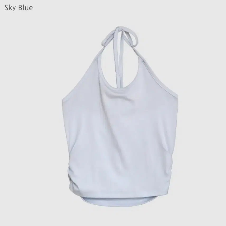 [BUNJANG] Cremme Halterneck Sleeveless Bustier Sky Blue / 크렘므 홀터넥 슬리브리스 뷔스티에 스카이블루