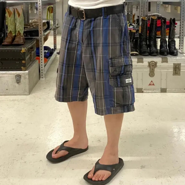 [BUNJANG] Lee Double Cargo Bermuda Shorts Check Pattern / LEE cargo bermuda pants 리 카고 버뮤다팬츠