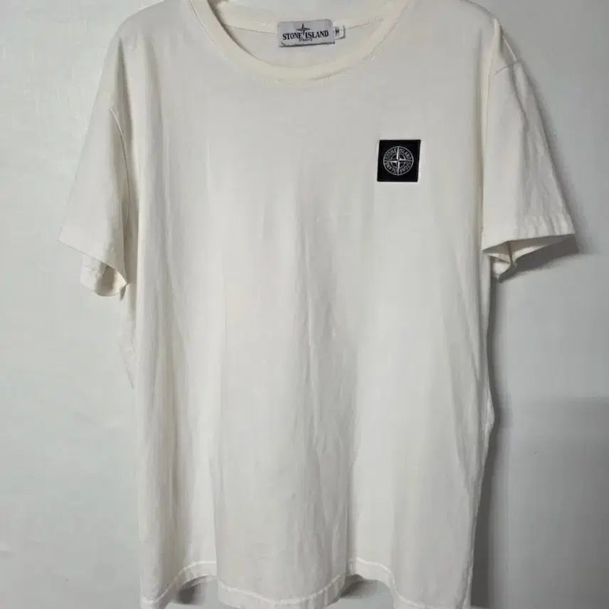 [BUNJANG] Stone Island Short Sleeve T-Shirt White / 스톤아일랜드 반팔티 화이트