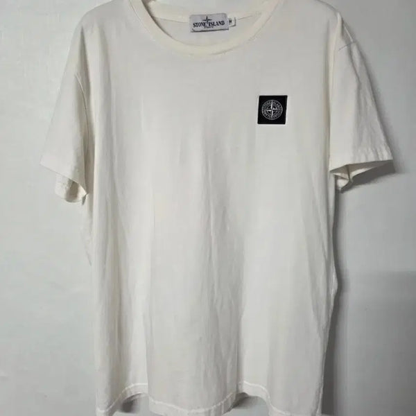 [BUNJANG] Stone Island Short Sleeve T-Shirt White / 스톤아일랜드 반팔티 화이트