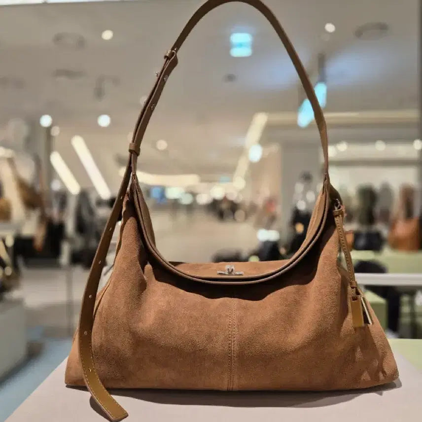 [BUNJANG] Joy Gryson Suede Genuine Cowhide Shoulder Bag / 조이그라이슨 숄더백 스웨이드 천연 소가죽 가방