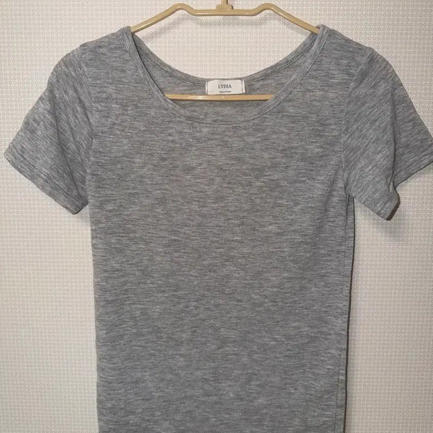 [BUNJANG] Grey Stretchy T-Shirt / 그레이 쫀쫀 티셔츠