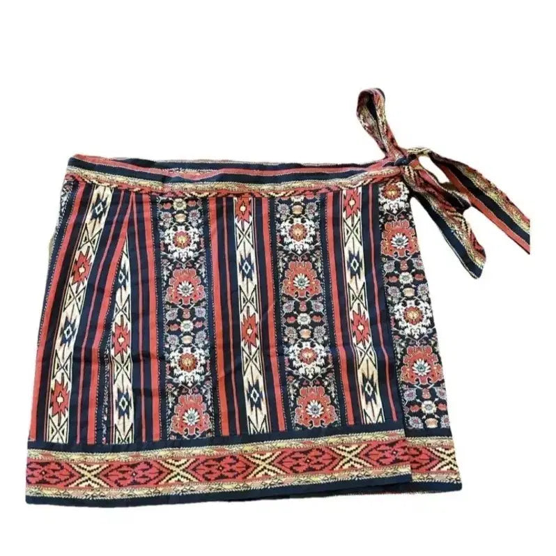 [BUNJANG] Isabel Marant Patterned Wrap Mini Skirt / 이자벨마랑 패턴 랩 스커트0059