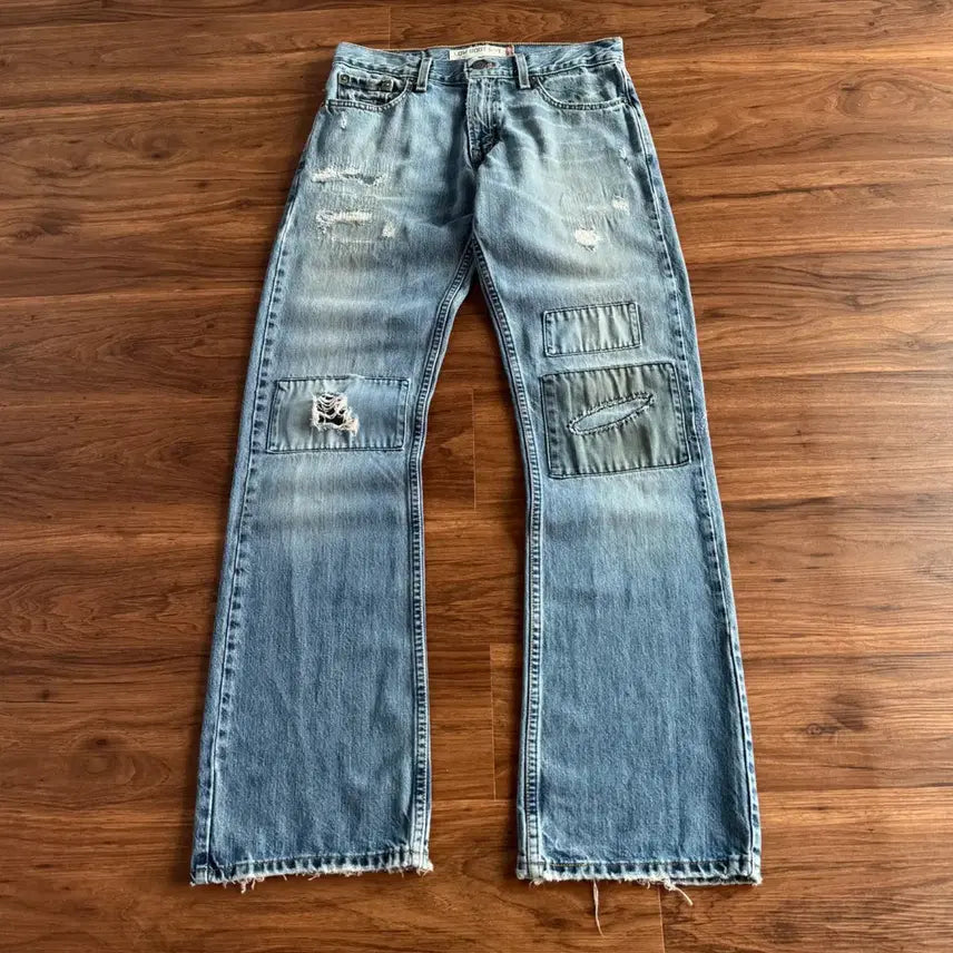 [BUNJANG] Levi's 527 Patchwork Flare Jeans / [29]00's 리바이스 527 빈티지 패치워크 플레어진