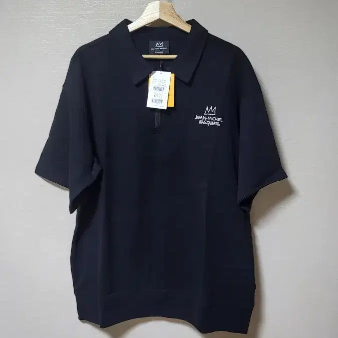 [BUNJANG] Jean-Michel Basquiat Short Sleeve Polo T-Shirt Black / 장 미셸 바스키아 반팔 카라티 블랙