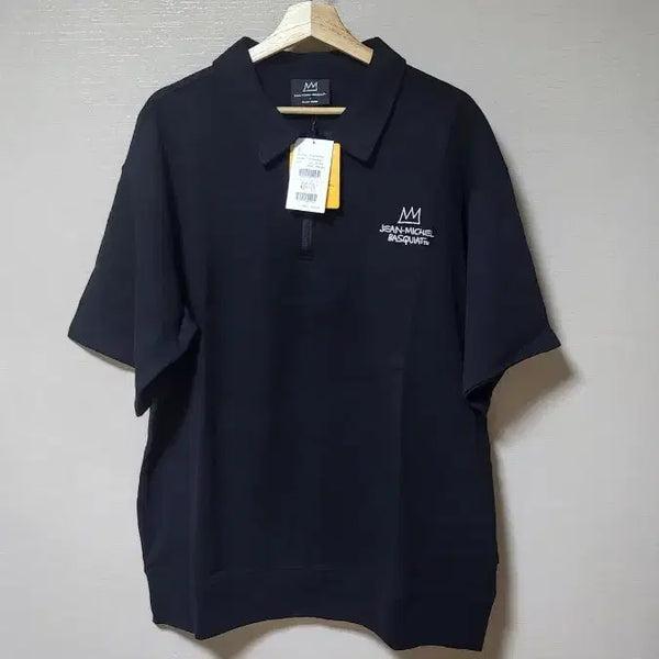 [BUNJANG] Jean-Michel Basquiat Short Sleeve Polo T-Shirt Black / 장 미셸 바스키아 반팔 카라티 블랙