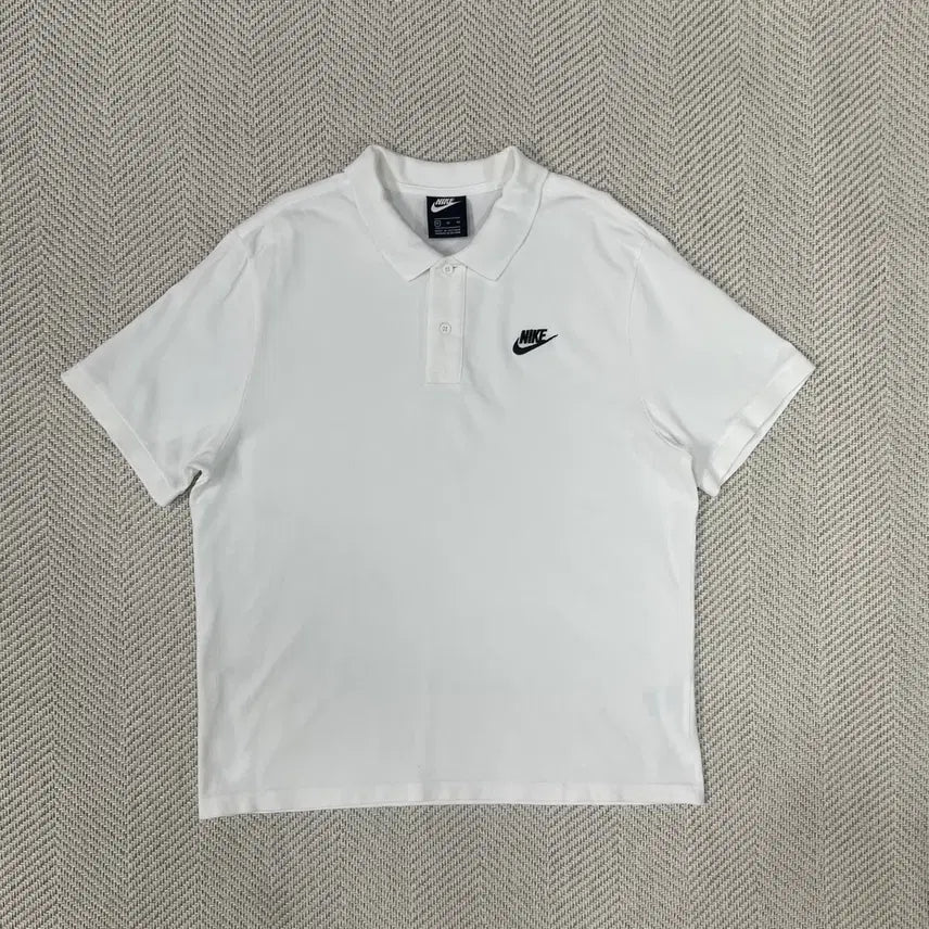 [BUNJANG] Nike Logo Short Sleeve Polo Shirt White XL / 나이키 로고 반팔 카라티 화이트 XL