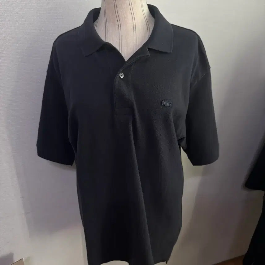 [BUNJANG] Lacoste Japan Exclusive Washed Charcoal Pique Cotton Short Sleeve Polo Shirt / 라코스테 제펜 익스클루시브 폴로 반팔