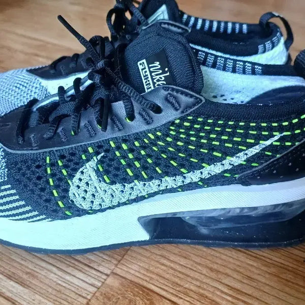 [BUNJANG] Nike Flyknit Sneakers Black Lime US 5.5 / 나이키 플라이니트 운동화 블랙 라임 220mm