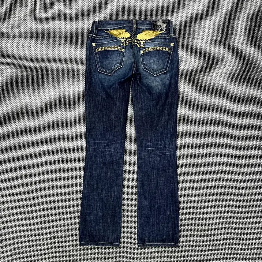 [BUNJANG] Robin's Jean Cubic Denim Pants / 로빈스진 큐빅 데님팬츠