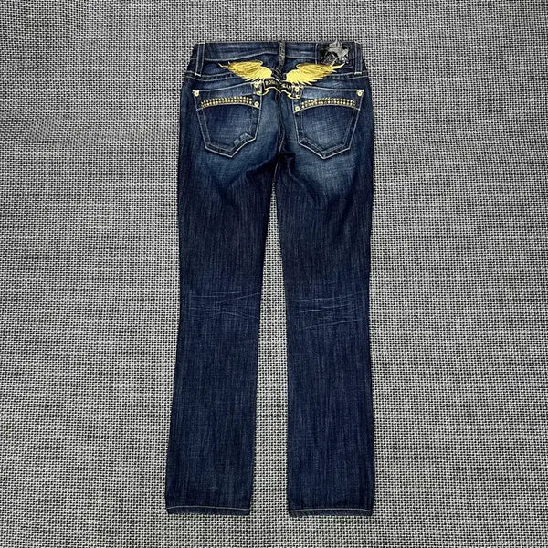 [BUNJANG] Robin's Jean Cubic Denim Pants / 로빈스진 큐빅 데님팬츠