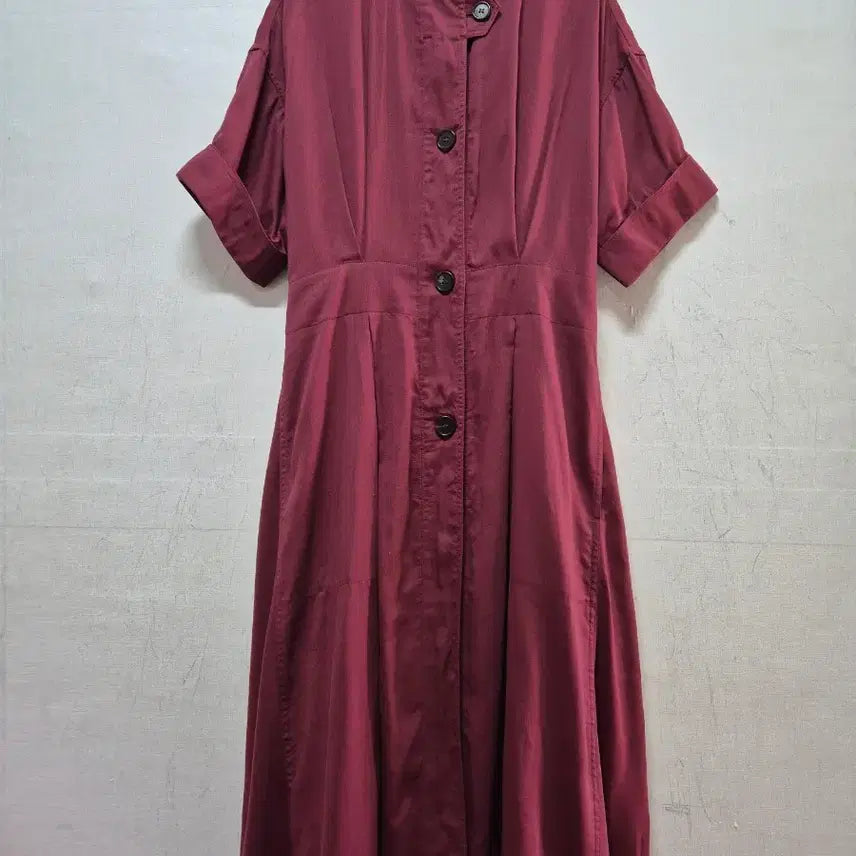 [BUNJANG] System Burgundy Long Dress / 시스템 버건디 원피스