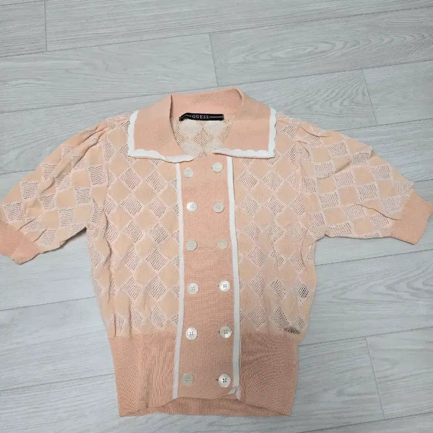 [BUNJANG] Guess Pink Knit Cardigan / 게스 니트 가디건 핑크