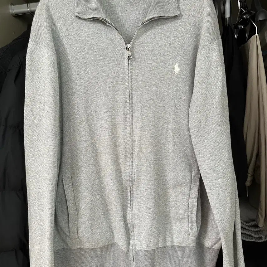 [BUNJANG] Polo Ralph Lauren Supima Cotton Zip-Up Hoodie / 폴로랄프로렌 피마코튼 그레이 집업