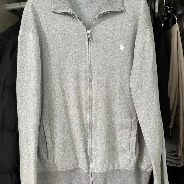 [BUNJANG] Polo Ralph Lauren Supima Cotton Zip-Up Hoodie / 폴로랄프로렌 피마코튼 그레이 집업