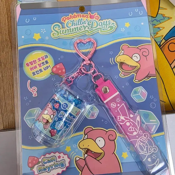[BUNJANG] Pokemon Chillin' Summer Days Can Keychain Slowking / 포켓몬 칠린 서머데이즈 캔 키링 야도란 대굴래오