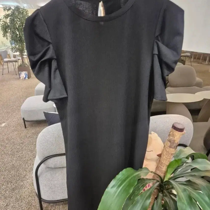 [BUNJANG] Black Puff Sleeve Dress / 블랙 퍼프 소매 원피스(새상품)