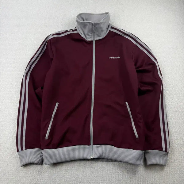 [BUNJANG] Adidas Beckenbauer Burgundy/Silver Track Jacket / 아디다스 버건디/실버 베켄바우어 져지