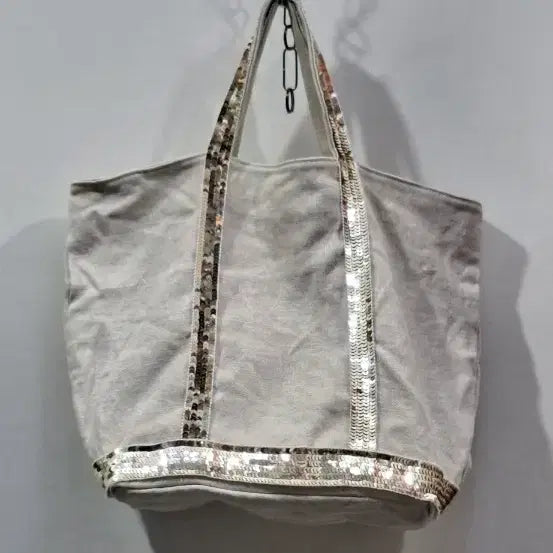 [BUNJANG] Vanessa Bruno Linen Sequin Tote Bag / 바네사브르노 린넨 토트백