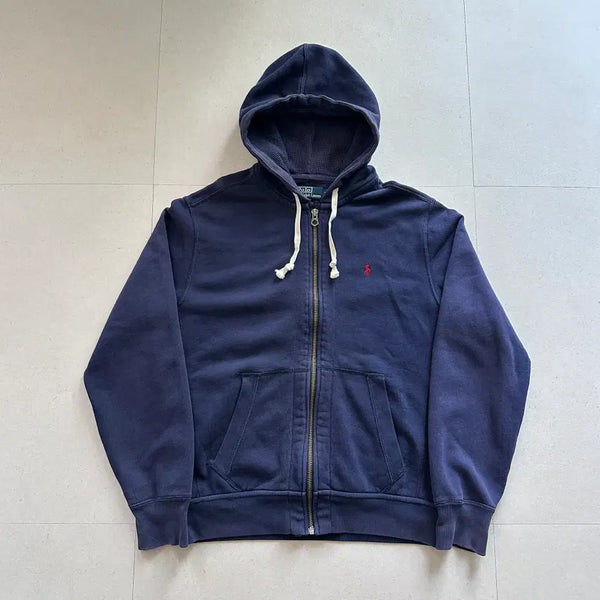[BUNJANG] Polo Ralph Lauren Waffle Lining Hooded Zip-Up Navy L / [L] 폴로 랄프로렌 와플 라이닝 후드 집업 네이비