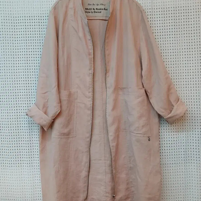 [BUNJANG] RBstill by Rookie-Bud Pink Long Jacket / RBstill by Rookie-Bud 핑크 롱 자켓 free