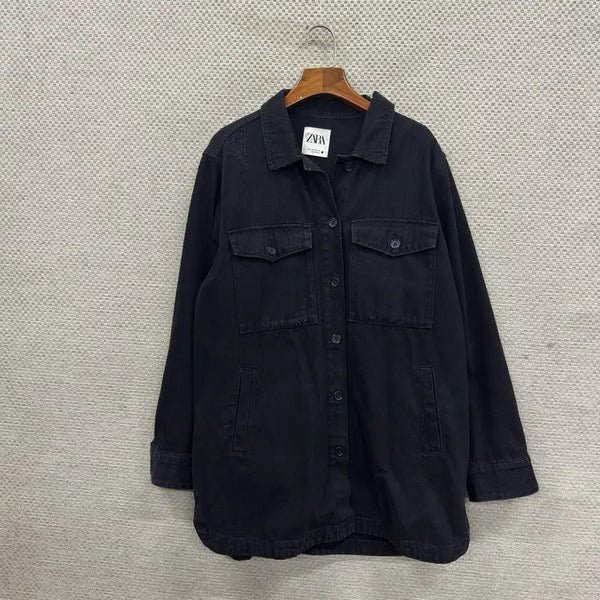 [BUNJANG] ZARA Long Trucker Jacket M / 자라 ZARA 롱 트러커 자켓 M H01145