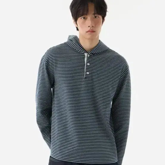 [BUNJANG] Not Only Today Stripe Hoodie / 낫온리포투데이 스트라이프 후디