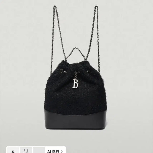 [BUNJANG] The Barnnet Tweed Backpack Black / 더바넷 The Barnnet 트위드 백팩