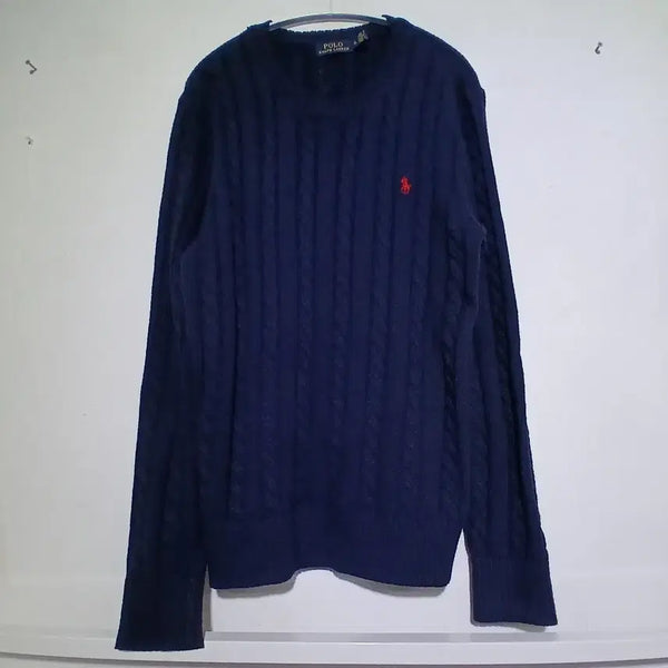 [BUNJANG] Polo Ralph Lauren Cable Knit Sweater Navy Size 105 / 빈티지존 폴로랄프로렌 케이블 니트 105