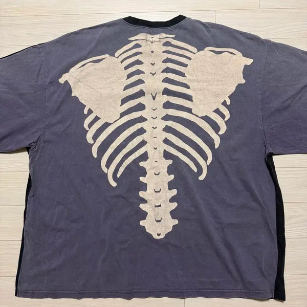 [BUNJANG] Kapital Two-Tone Big Pocket Bone T-Shirt / [3] 캐피탈 투톤 빅포켓 본 티셔츠 반팔