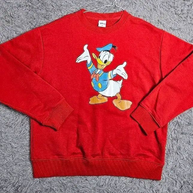 [BUNJANG] Disney Donald Duck Red Sweatshirt - Size M / (Z)디즈니 도날드 덕 맨투맨 레드 M