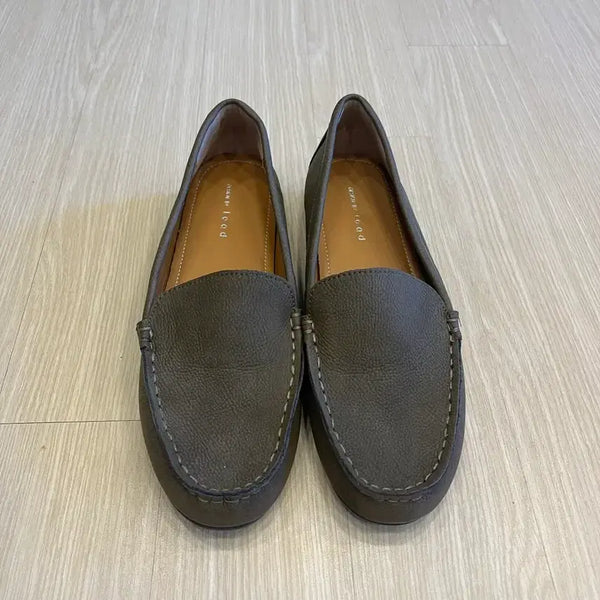 [BUNJANG] Women's Leather Loafers Khaki Brown / 여성 가죽 로퍼 카키브라운