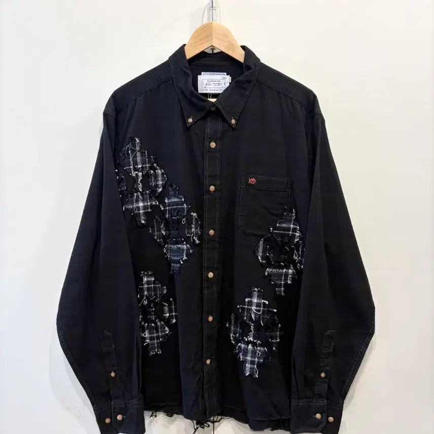 [BUNJANG] Miyagi Hidetsuka Rafu Native Patch Shirt / 미야기히데타카 Rafu 네이티브 패치 셔츠
