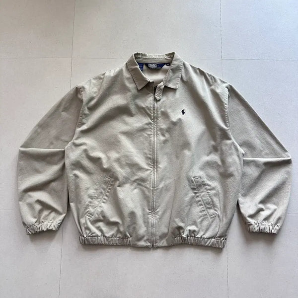 [BUNJANG] Polo Ralph Lauren 90s Washed Beige Swing Top/Harrington Jacket XL / 90s 폴로 랄프로렌 워시드 베이지 스윙톱/해링턴 자켓 XL