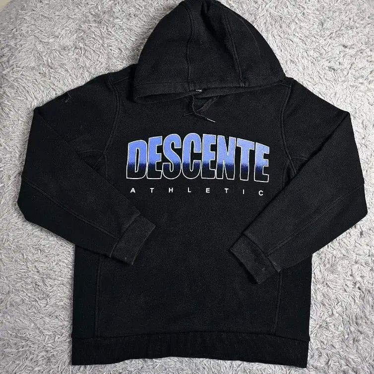 [BUNJANG] Descente Hooded Sweatshirt Black L / (Z)데상트 기모 후드티 블랙 L
