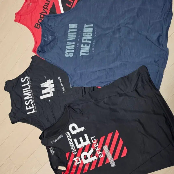[BUNJANG] Reebok Functional Tank Tops Bundle Set - Size 100 / 리복 기능성 나시 4장 일괄 100