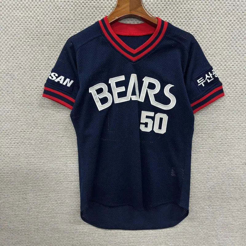 [BUNJANG] Doosan Bears Kim Hyun-soo Marked Baseball Jersey Short Sleeve T-Shirt Size 85 / 두산 베어스 김현수 마킹 야구 유니폼 반팔티 85 H01180