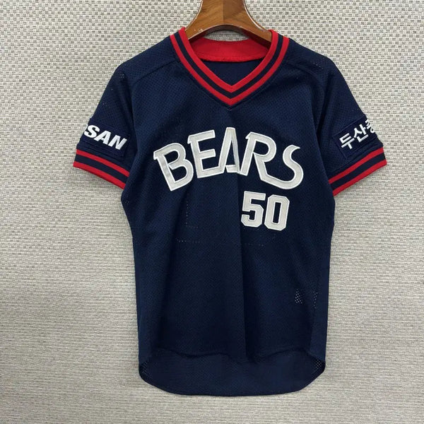 [BUNJANG] Doosan Bears Kim Hyun-soo Marked Baseball Jersey Short Sleeve T-Shirt Size 85 / 두산 베어스 김현수 마킹 야구 유니폼 반팔티 85 H01180