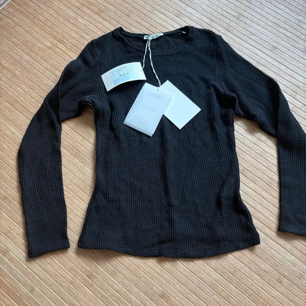 [BUNJANG] Our Legacy Black Waffle Knit T-Shirt Size 34 / 아워레가시 블랙 와플 니트 티셔츠 34(2) 판매해요 (택ㅇ, 새제품)