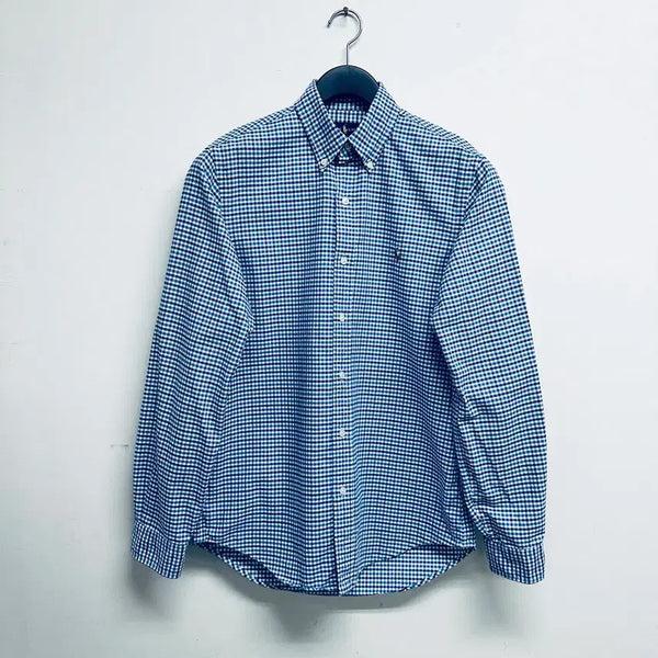 [BUNJANG] Ralph Lauren Multicolor Pony Gingham Check Button-Down Shirt / 랄프로렌(Ralph Lauren) 멀티컬러 포니 깅엄체크 버튼다운 셔츠 (S 실 100정도)
